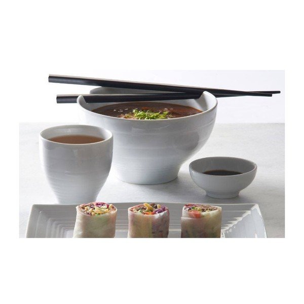 Dvojitá porcelánová servírovací mísa Silk Duo-image-1