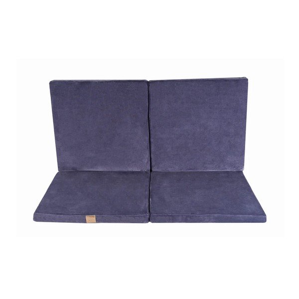 Сиво-синьо детско килимче за игра 120x120 cm – Meowbaby-image-1