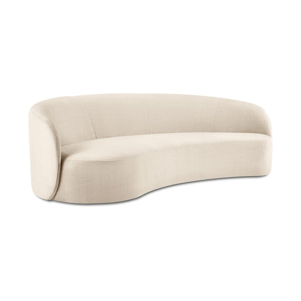 Асиметричен диван от бежово кадифе , ляв Debbie - Mazzini Sofas-image-2