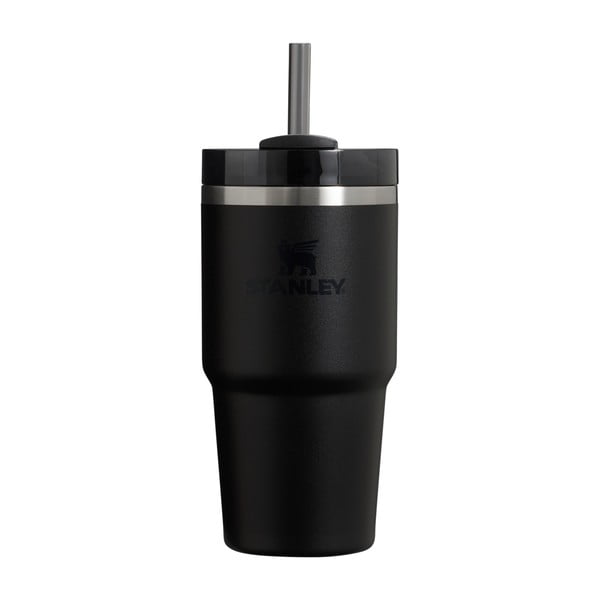 Черен термос със сламка от неръждаема стомана 600 ml Quencher H2.0 FlowState Tumbler Black – Stanley