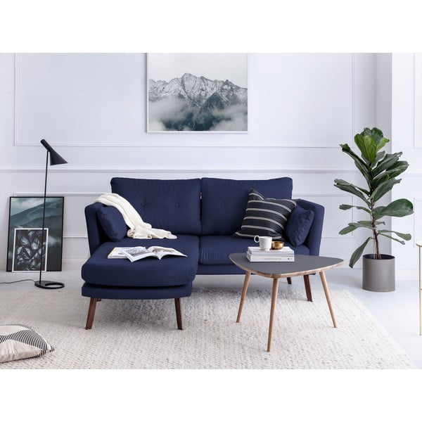 Флотски син триместен диван Elena, с шезлонг в левия ъгъл - Mazzini Sofas-image-1