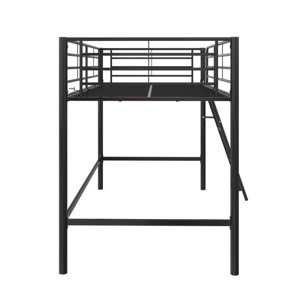 Черно повдигнато детско легло 90x200 cm Jodie – Støraa-image-4