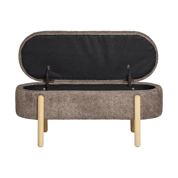 Кафява пейка от прежда с примки от букле Branca – House Nordic-image-2