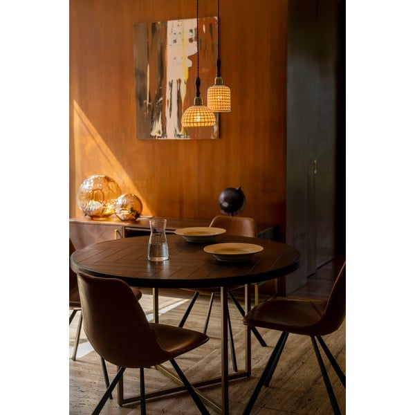 Кръгла маса за хранене в декор от акация ø 120 cm Class - Dutchbone-image-3