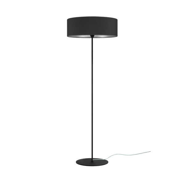 Черна подова лампа със сребърни детайли XL, ⌀ 45 cm Tres - Sotto Luce