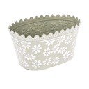 Зелена метална саксия Daisy, височина 14,5 cm - Dakls