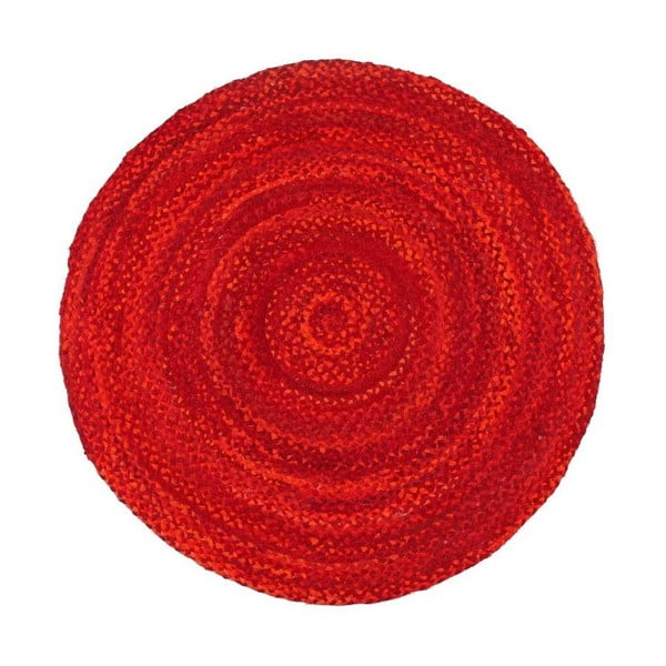 Червен памучен кръгъл килим Eco Rugs, Ø 150 cm - Eko Halı