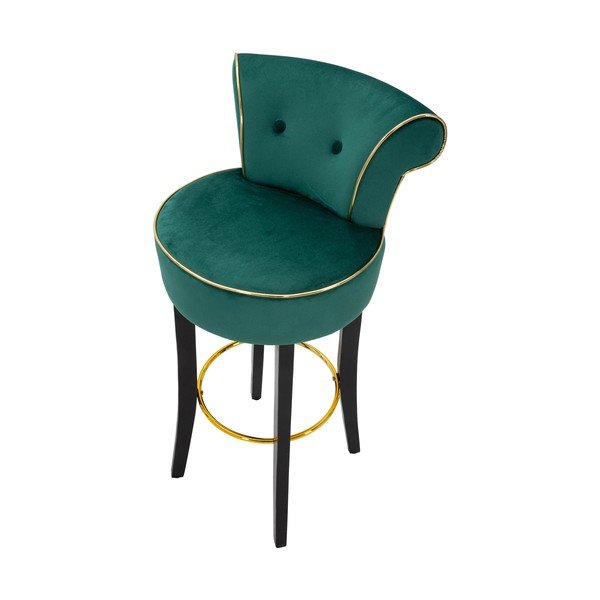 Бар стол от кремаво кадифе 96 cm Luxy - Mauro Ferretti-image-4