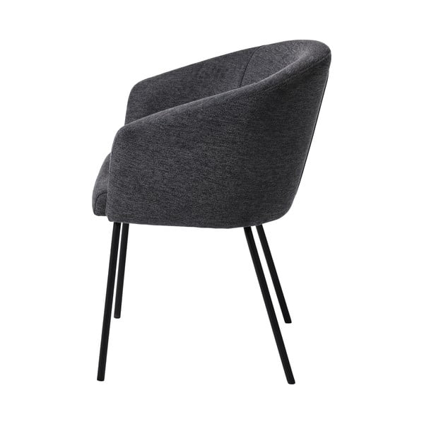 Тъмносив тапициран трапезен стол с подлакътници Easton – Unique Furniture-image-4