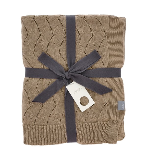 Кафяво плетено одеяло 130x170 cm Gentle – Södahl-image-3