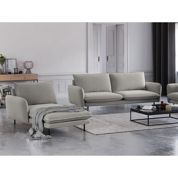 Светлосив стол за отдих, ляв ъгъл Vienna - Cosmopolitan Design-image-1