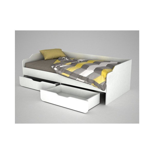 Бяло дървено единично легло Young - Tera Home-image-3