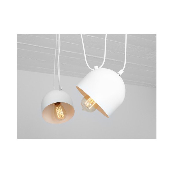 Бяла висяща лампа за 2 крушки Popo - CustomForm-image-4