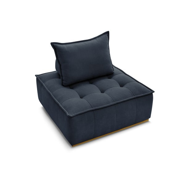 Тъмносиньо шенилово кресло Elisa – Bobochic Paris-image-4