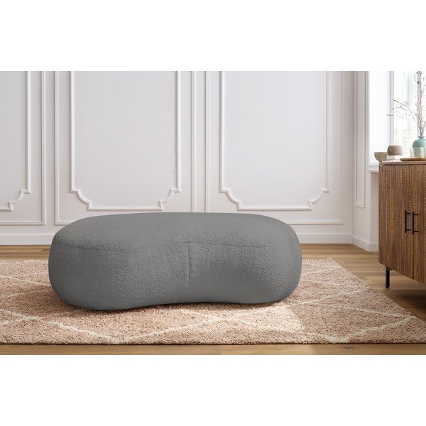 Светлосива табуретка от букле Saint-Germain - Bobochic Paris-image-1