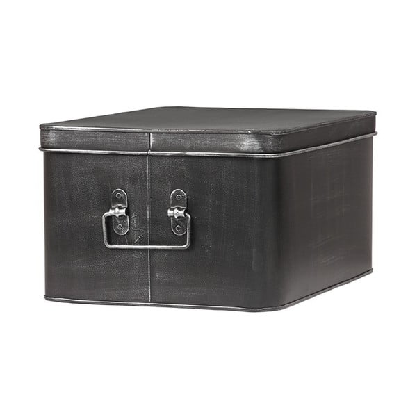 Черна метална кутия за съхранение Media, ширина 35 cm - LABEL51