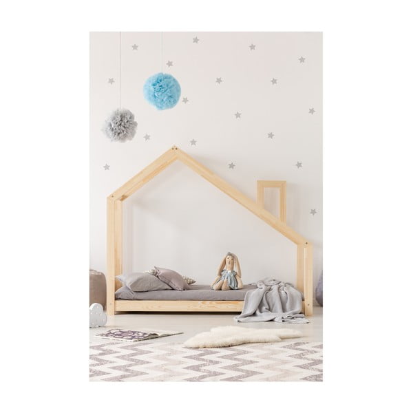 Легло за къща от борова дървесина Mila DMS, 90 x 140 cm - Adeko