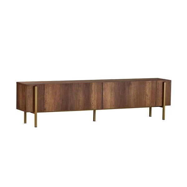 Маса за телевизор от декор от орех в тъмно естествен цвят 180x45x30 cm Nexus – Kalune Design