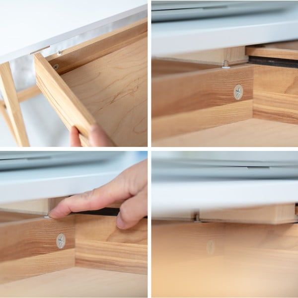 Работна маса с бял плот 85x115 cm Luka - Ragaba-image-4