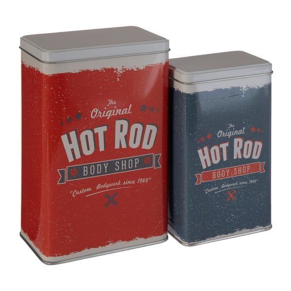 Комплект от 2 калайдисани кутии за съхранение Barber Hot Rod - Premier Housewares