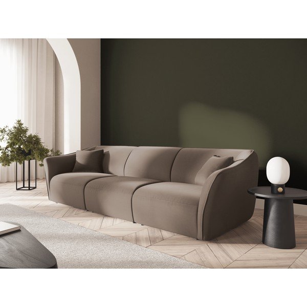 Кафяв кадифен диван 292 cm Tokyo – Cosmopolitan Design-image-1
