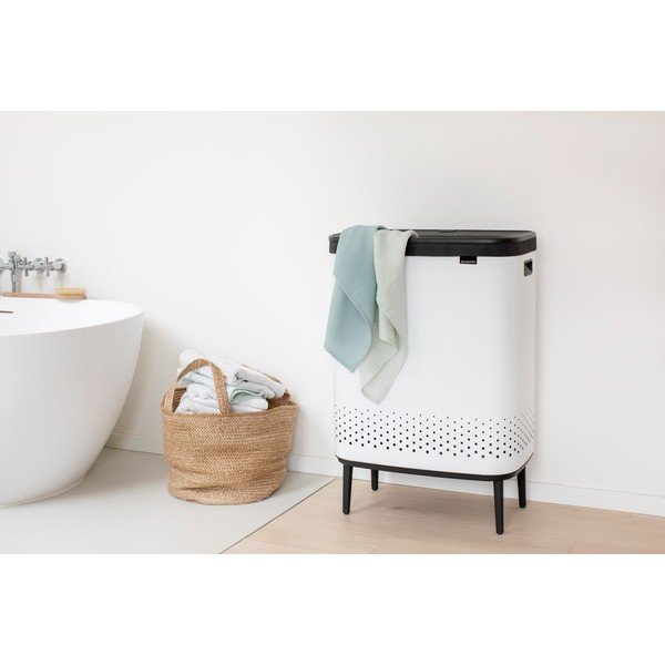 Бял метален кош за пране 90 l Bo Hi – Brabantia-image-1