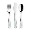 Детски прибори от неръждаема стомана в сребристо 3 бр. - Orion