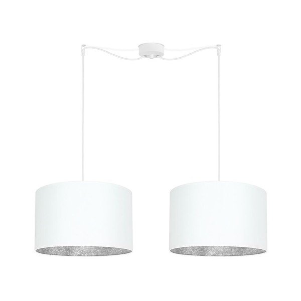 Závěsné dvouramenné svítidlo v bílo-stříbrné barvě Sotto Luce Mika, ⌀ 40 cm