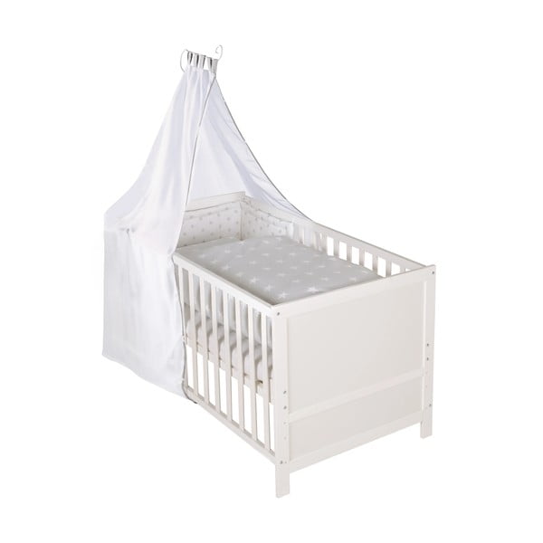 Бяло детско легло с балдахин 70x140 cm - Roba