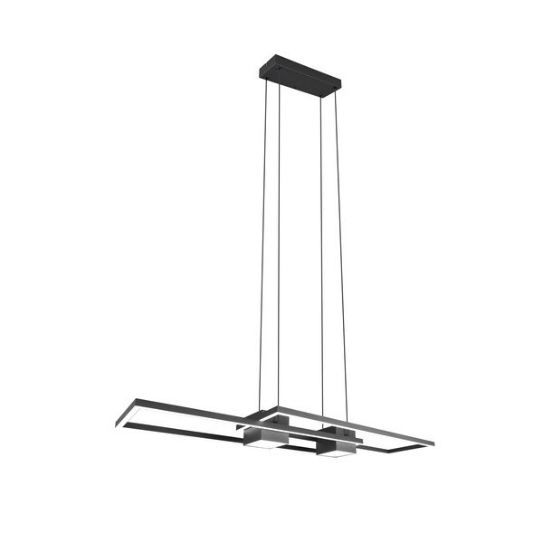 Матово черно затъмняващо се LED висящо осветително тяло с дистанционно управление Albany – Trio-image-2