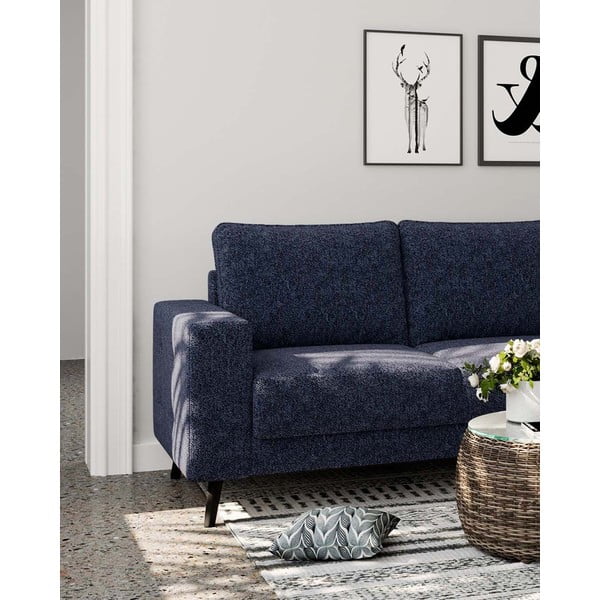 Тъмносин ъглов диван (десен ъгъл) Fynn - Ghado-image-1