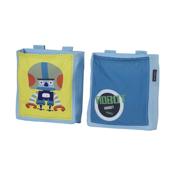 Комплект от 2 чанти за окачване за детско легло Robot - Manis-h
