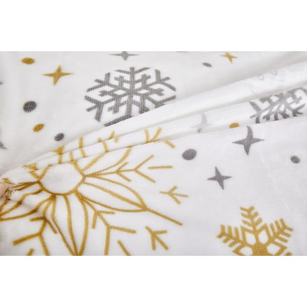 Кремаво спално бельо за единично легло от микроплюш 140x200 cm Magic - My House-image-3