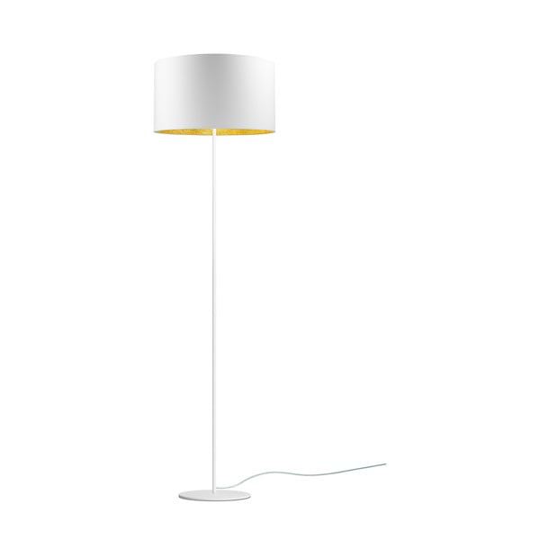 Бяла подова лампа със златни детайли , ⌀ 40 cm Mika - Sotto Luce