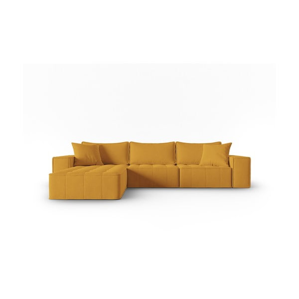 Жълт ъглов диван (ляв ъгъл) Mike - Micadoni Home
