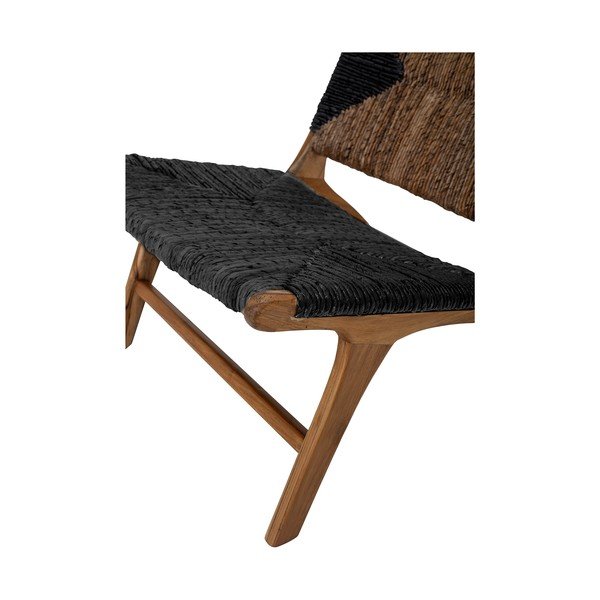 Черно-кафяв фотьойл с плетка Grant - Bloomingville-image-4