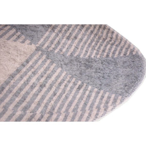 Сив миещ се килим 80x120 cm Oval - Vitaus-image-2