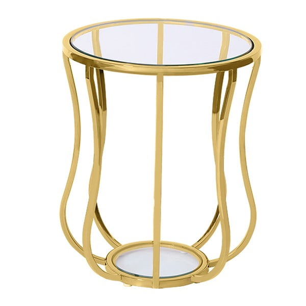 Odkládací stolek ve zlaté barvě Artelore Iris