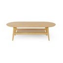 Масичка за кафе от декор от дъб в естествен цвят 60x130 cm Curved – Woodman