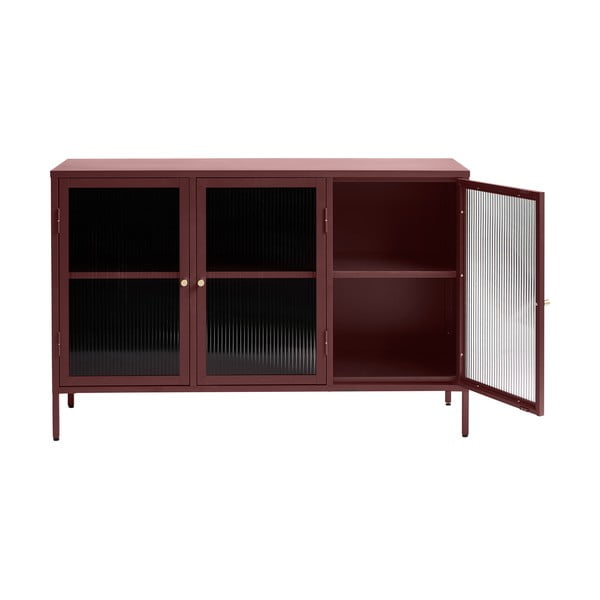 Червена метална витрина 132x85 cm Bronco – Unique Furniture-image-4