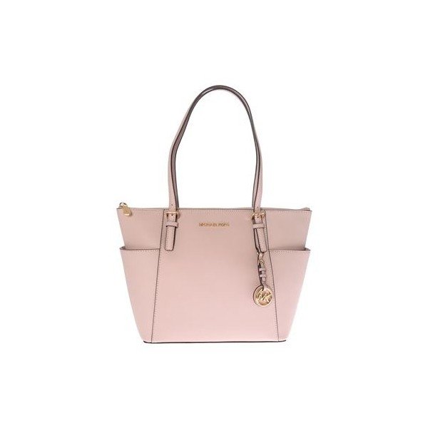 Светлорозова кожена чанта Jet Set - Michael Kors-image-1