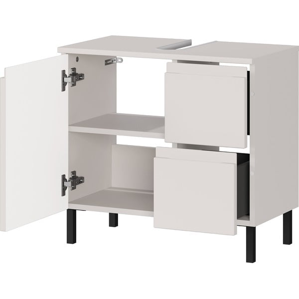 Кремав нисък шкаф за мивка 60x56 cm Salinas – Germania-image-3