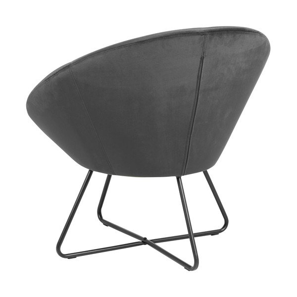 Кресло от сиво кадифе Center - Actona-image-3