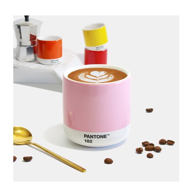 Светлорозова порцеланова чаша за капучино 175 ml Light Pink 182 – Pantone-image-2