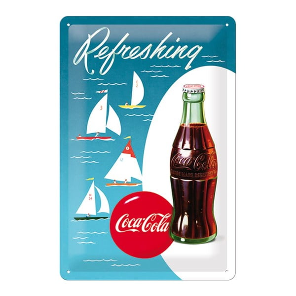 Plechová cedule Refreshing Coca Cola