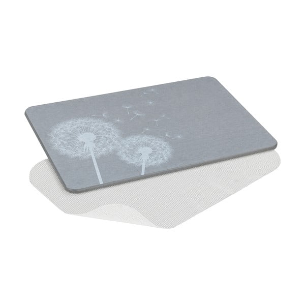 Сив килим за баня от диатомична глина 39x60 cm Astera – Wenko-image-2