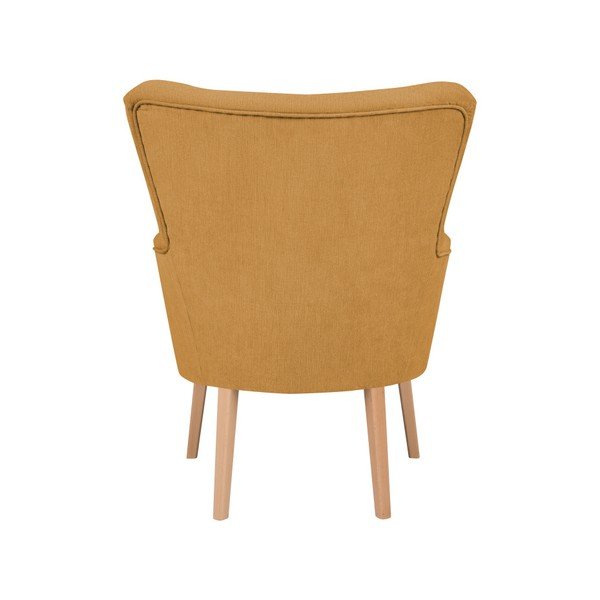 Žluté křeslo s područkami Micadoni Home Lamarta-image-3