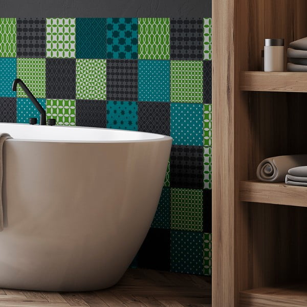 Комплект от 15 декоративни стикера за стена , 15 x 15 cm Sofia - Ambiance-image-1