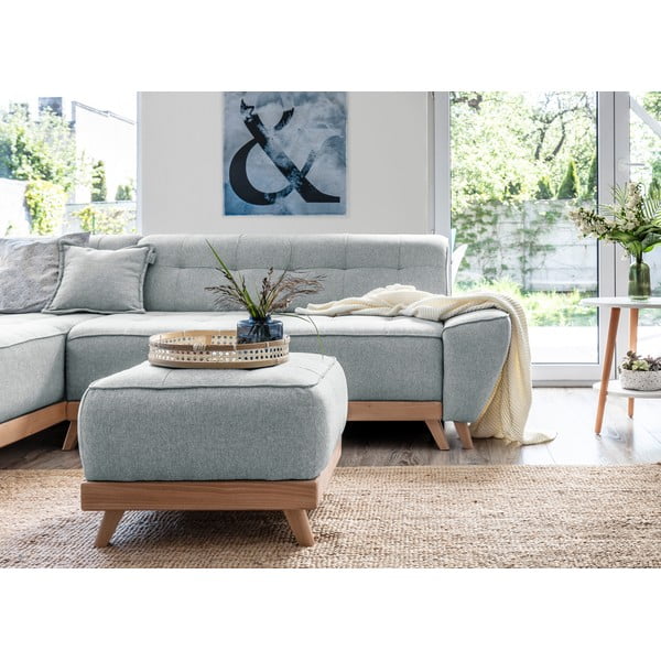 Светлосива табуретка за крака Dazzling Daisy - Miuform-image-4