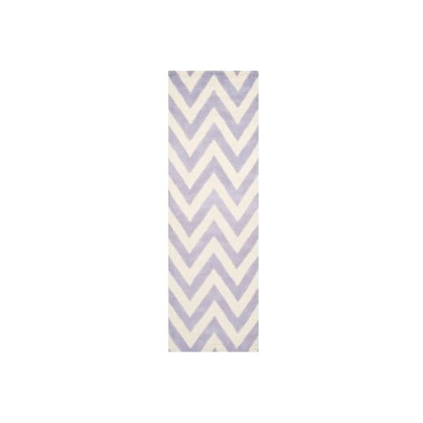 Vlněný koberec Safavieh Stella Light Purple, 243 x 76 cm